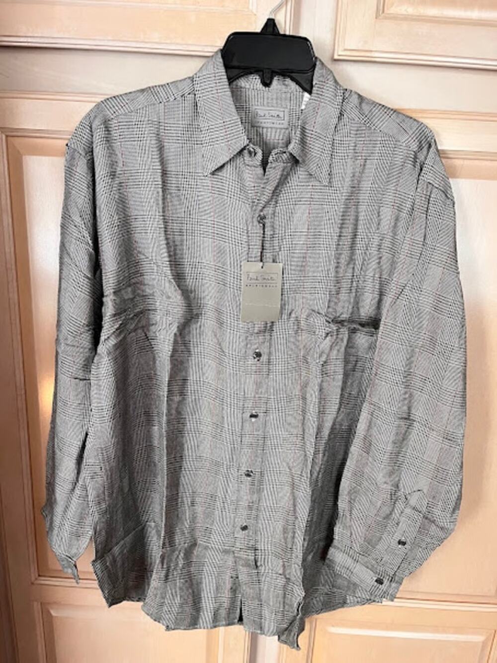 New Paul Smith Shirt Black Cream Red Plaid Button Down Shirt